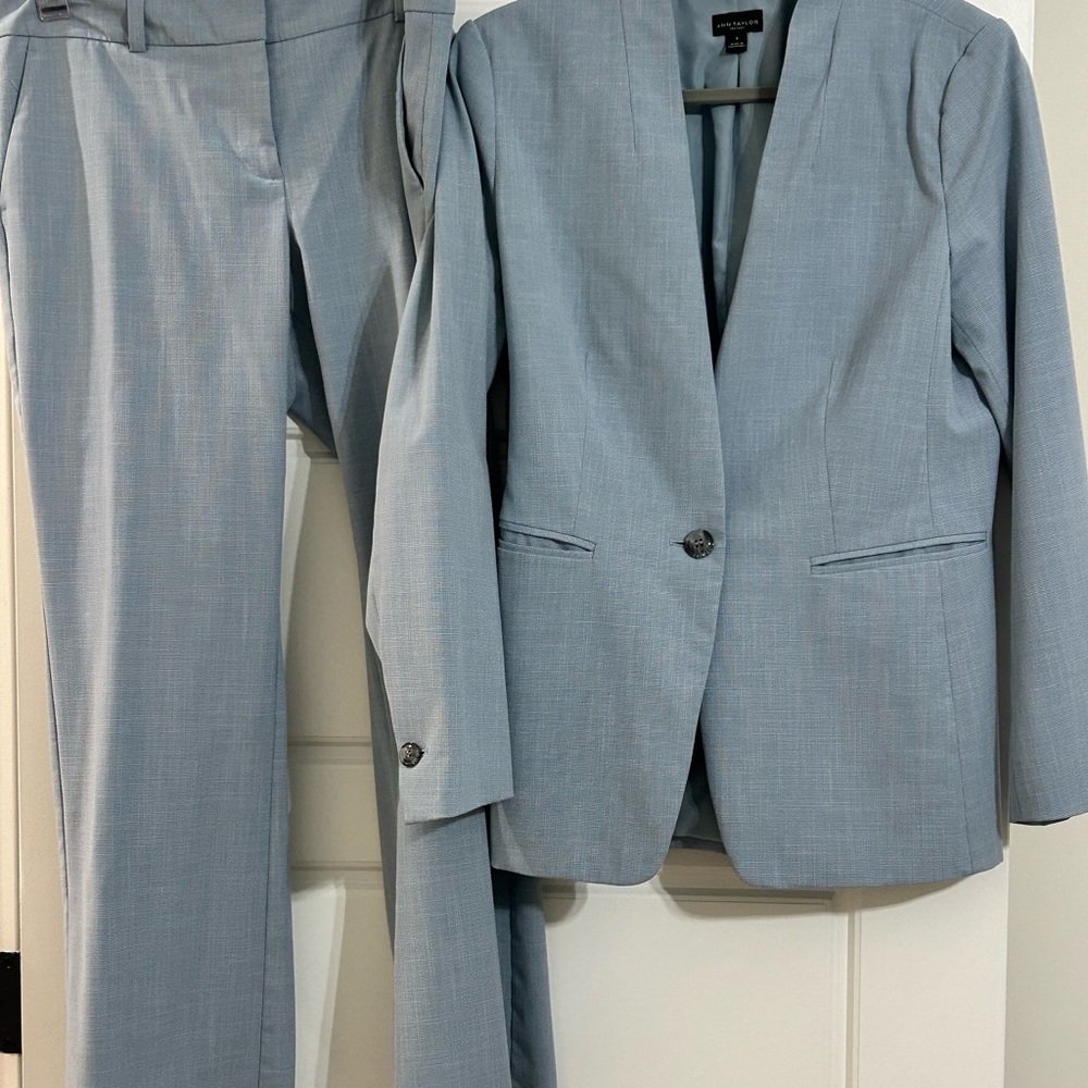 Ann Taylor Light Blue Pants Suit